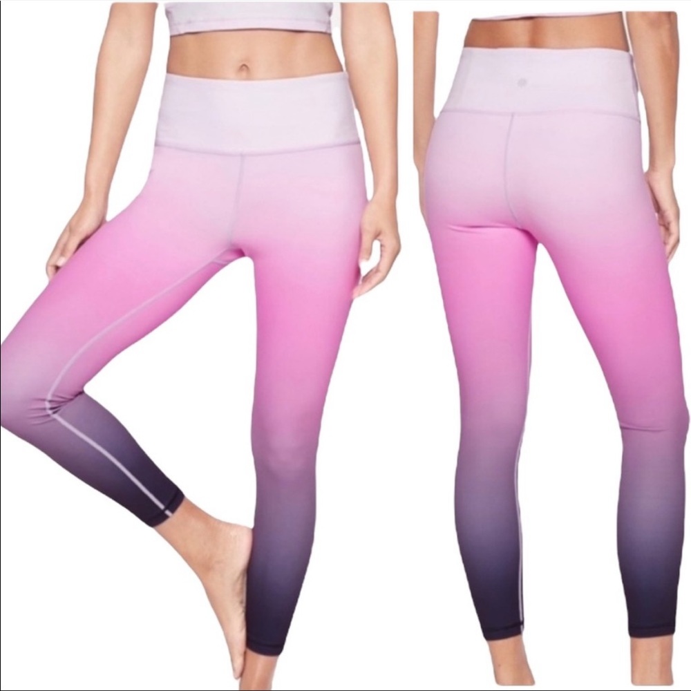 Athleta elation pink ombré 7/8 leggings